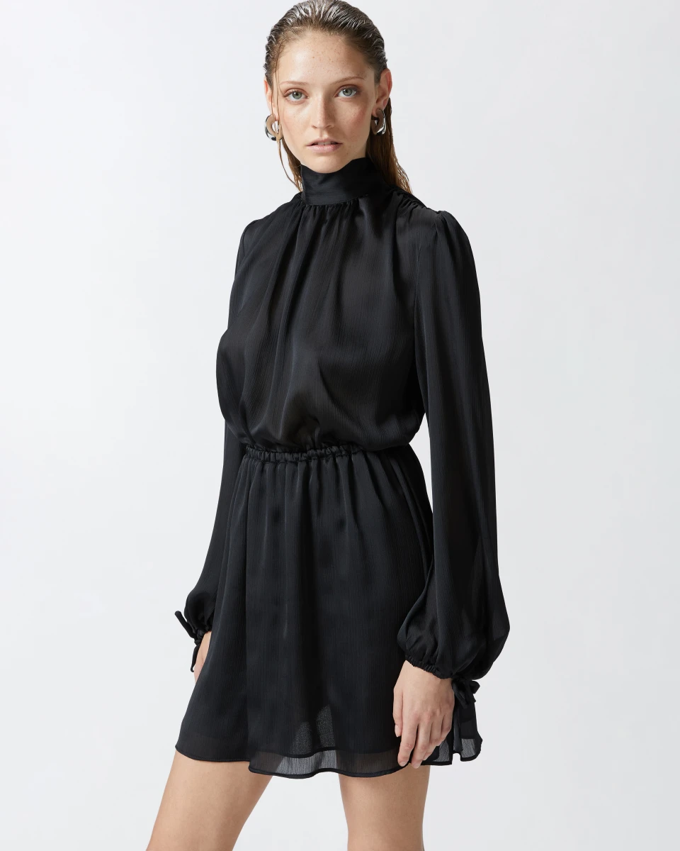 Dress PINKO Crinkle fabric mini dress with open back "MONTAUBAN" - Image 2