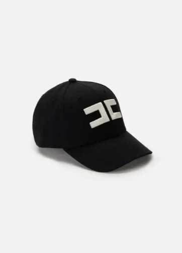 ELISABETTA FRANCHI CL06F51E2 Canvas baseball cap with embroidery