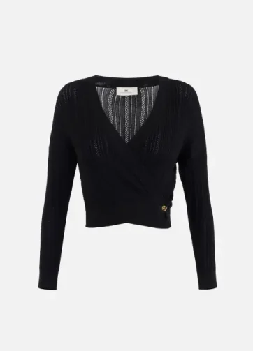 ELISABETTA FRANCHI MK69S52E2 Ribbed knit top