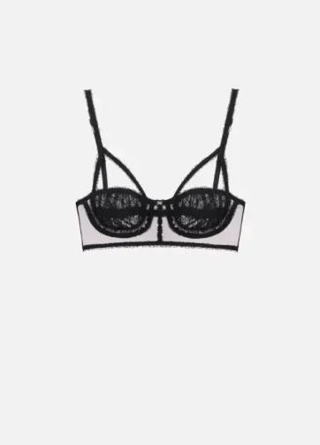 ELISABETTA FRANCHI RG00653E2 Floral lace and tulle bra