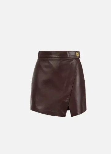ELISABETTA FRANCHI GP06Z56E2 Nappa leather miniskirt
