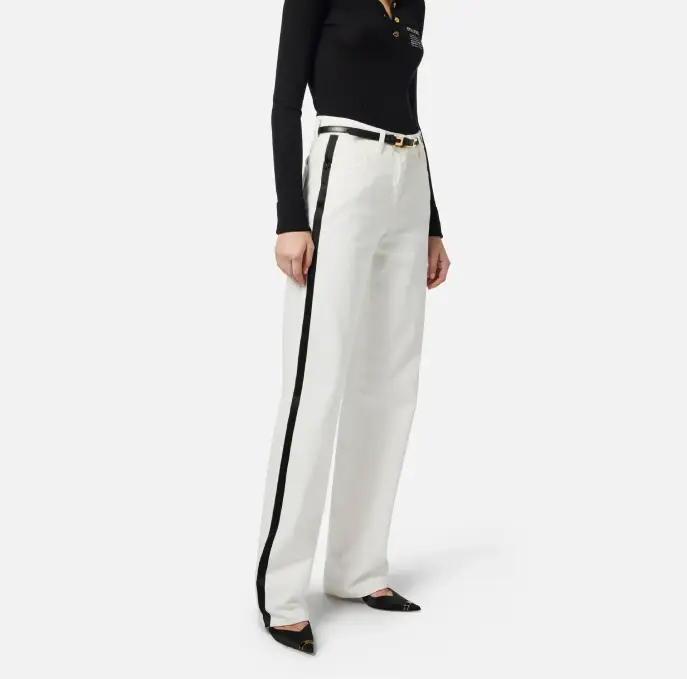 ELISABETTA FRANCHI PJ13I56E2 Jeans with satin bands - Image 3