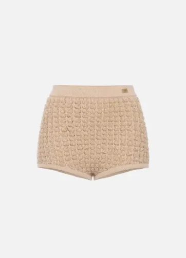ELISABETTA FRANCHI KS05Q56E2 Bouclé shorts with sequins